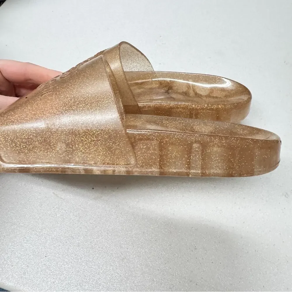 Coach Pink Champagne Jelly Slides Women’s 5 Flat Sandals Beach Pool Vacation